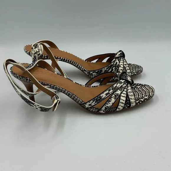 Coach Meg Land Snake Print Heels Y2K Designer Strappy Sandals Euro Chic wmns 9.5 - Picture 6 of 12